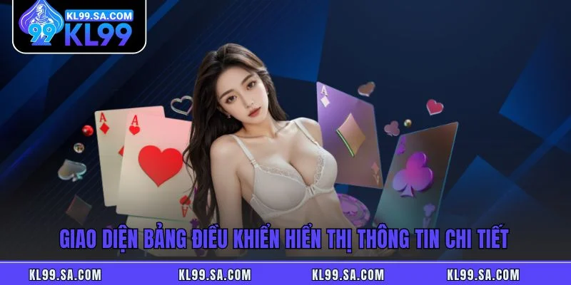 Giao diện bảng điều khiển hiển thị thông tin chi tiết Giao diện bảng điều khiển hiển thị thông tin chi tiết
